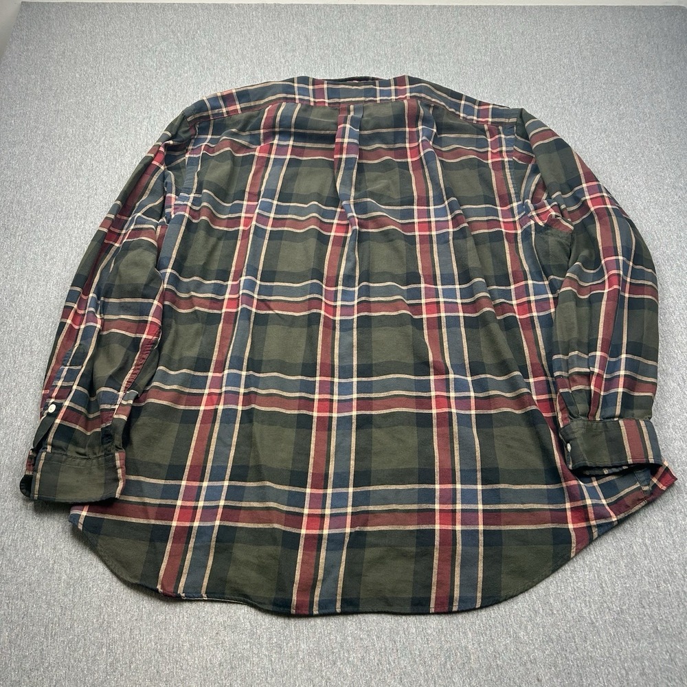 Ralph Lauren Blaire Shirt Mens XXL Green Blue Red Plaid Cotton Button Down - Picture 11 of 13